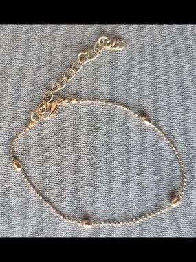 Delicate Gold Bead Anklet / Bracelet - Elegant Minimalist Jewelry